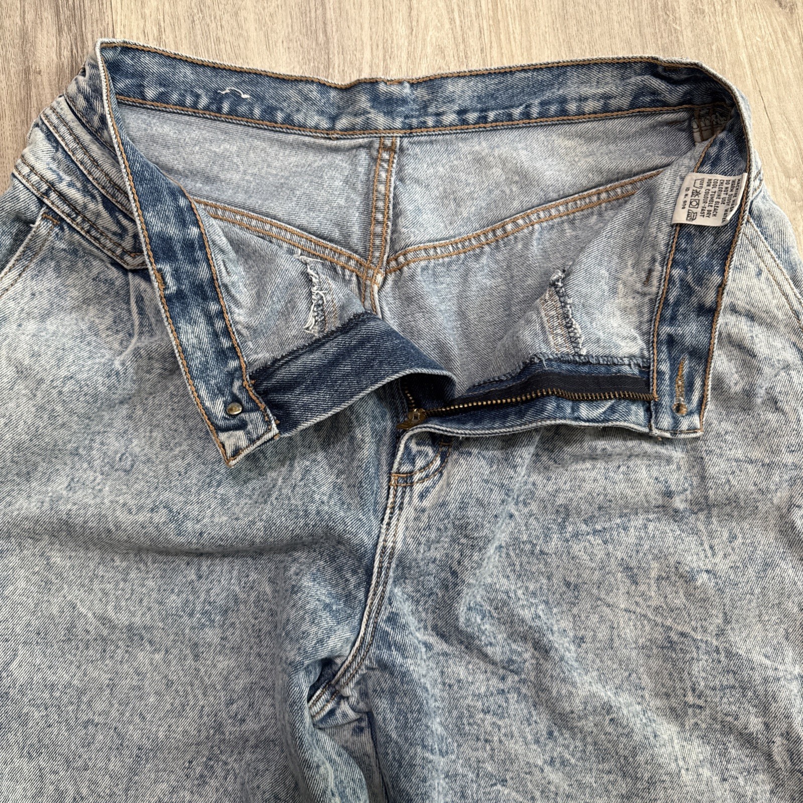 PS Gitano High Waist Pleated Tapered Mom Jeans Sz 18 Long Acid Wash 80s Vintage