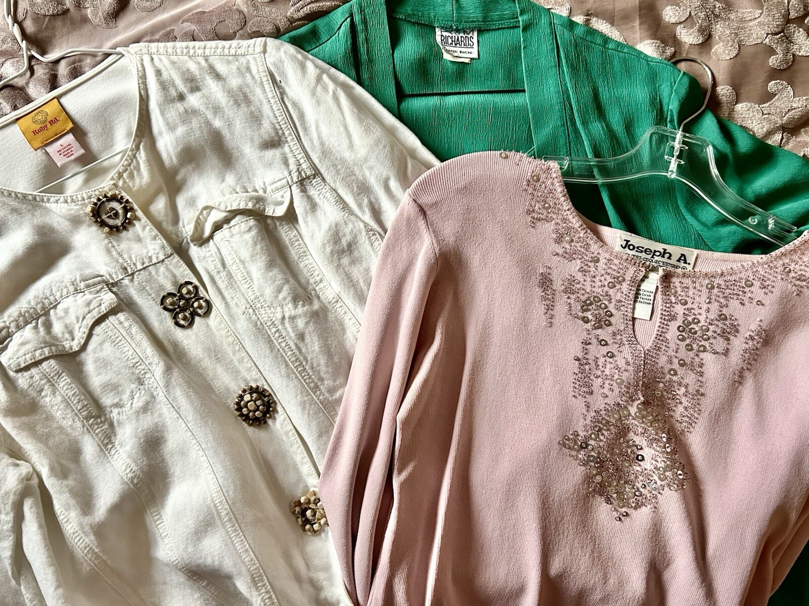 Lot Of 4 Vintage Tops R&M Richards, Joseph A., Ruby Rd Set Large