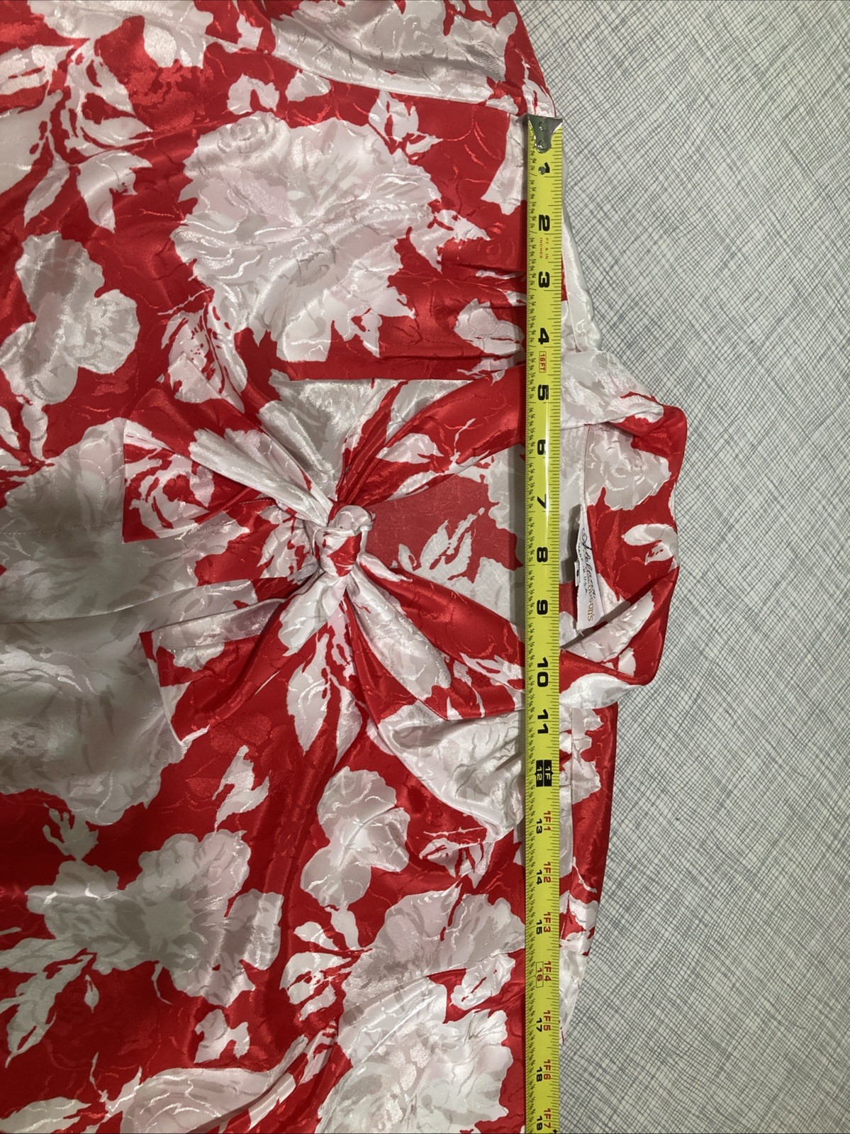 VTG 80s Adelaar for Jacobson’s Pussybow Blouse Size 8 Floral ILGWU Shoulder Pads