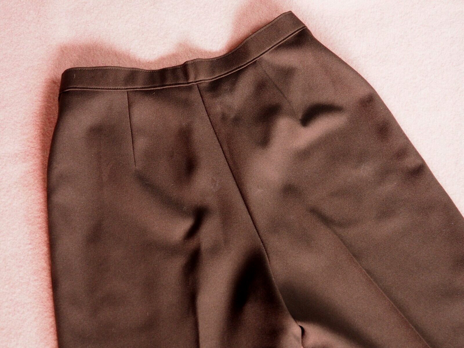 VTG 70s LEVIS Brown High Waist Polyester Mom Jeans Business Formal Pants 29×27