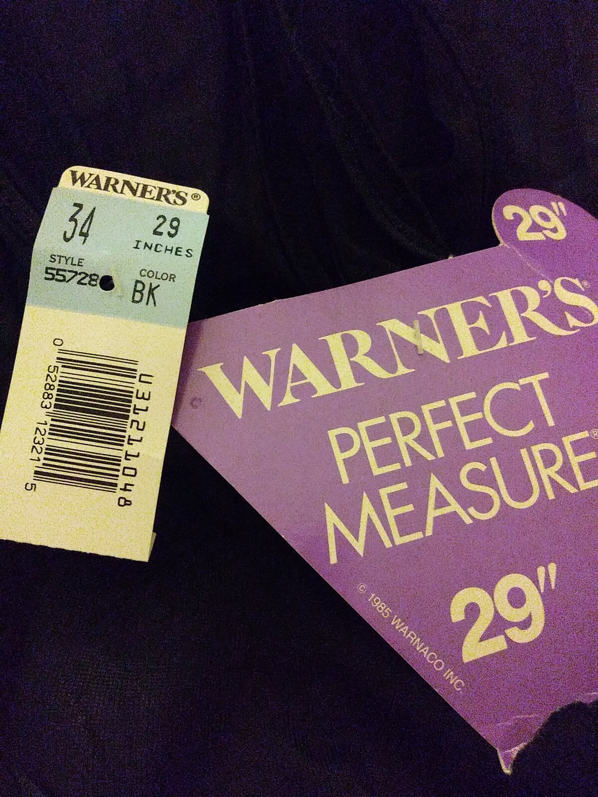 Warners Perfect Measure Full Black Slip Size 34, length 29 Style 55728 NWT