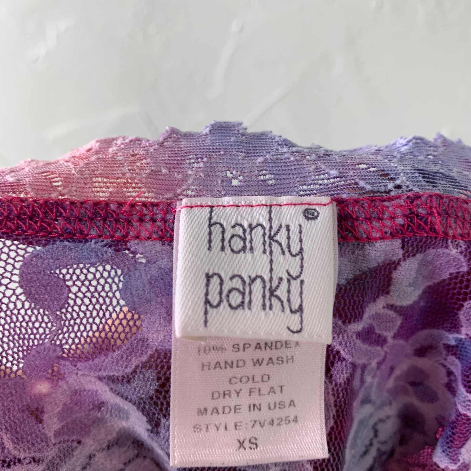 Vintage Y2K Hanky Panky Shirt XS Lace Sheer Nylon Galaxy Universe Stars Tank D15