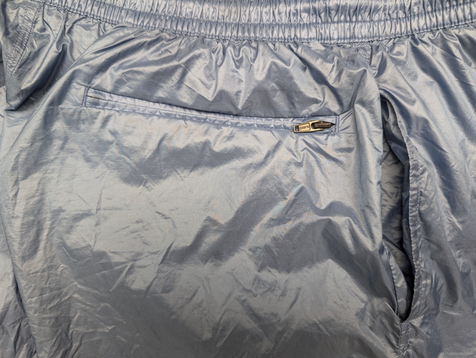 COS Gloss Nylon Shorts Running Womens S Blue Gym Running Sprinter Retro Sports