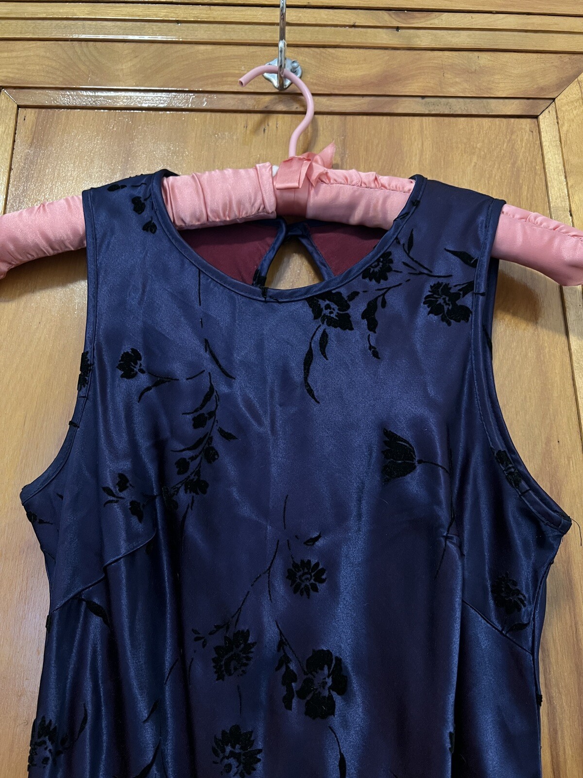 Vintage 579 Velvet Burnout Dress XS Fit 1990s