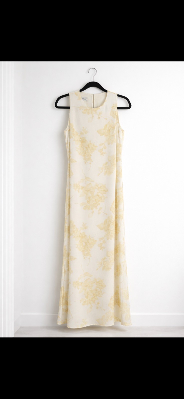 Cream Sleeveless Floral Maxi Dress Womens Size 12 Jones Wear