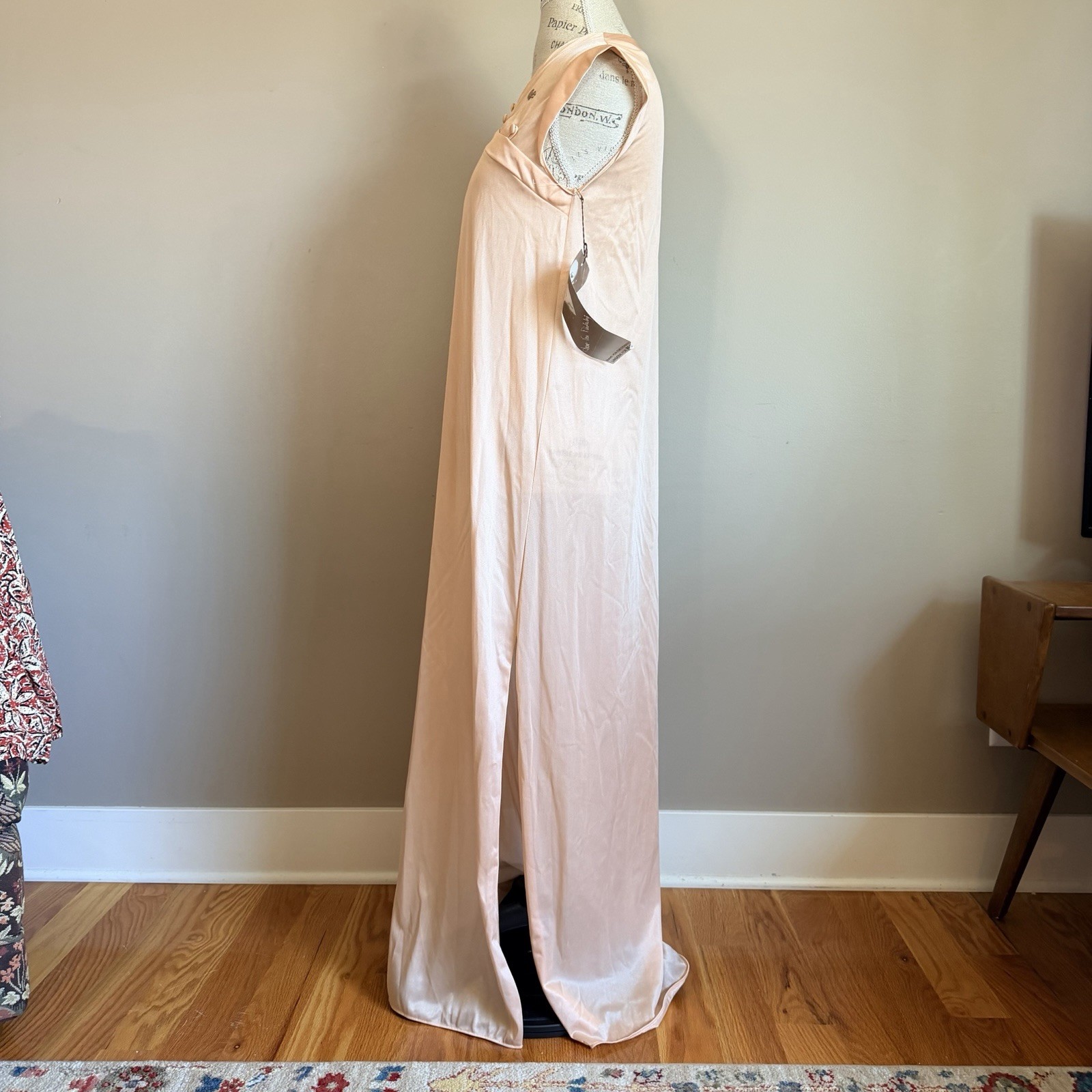Vintage 70s Diane Von Furstenberg DVF RE-7 Asian Style Long Nightgown Small NWT