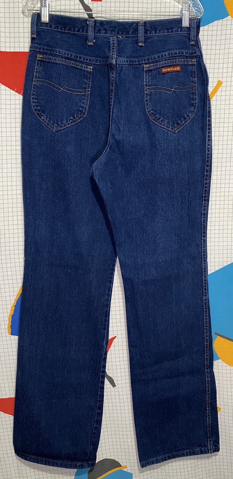 Vintage 70s Rustler Jeans Flare 16 31×33 Talon Bootcut Western Hippie Boho