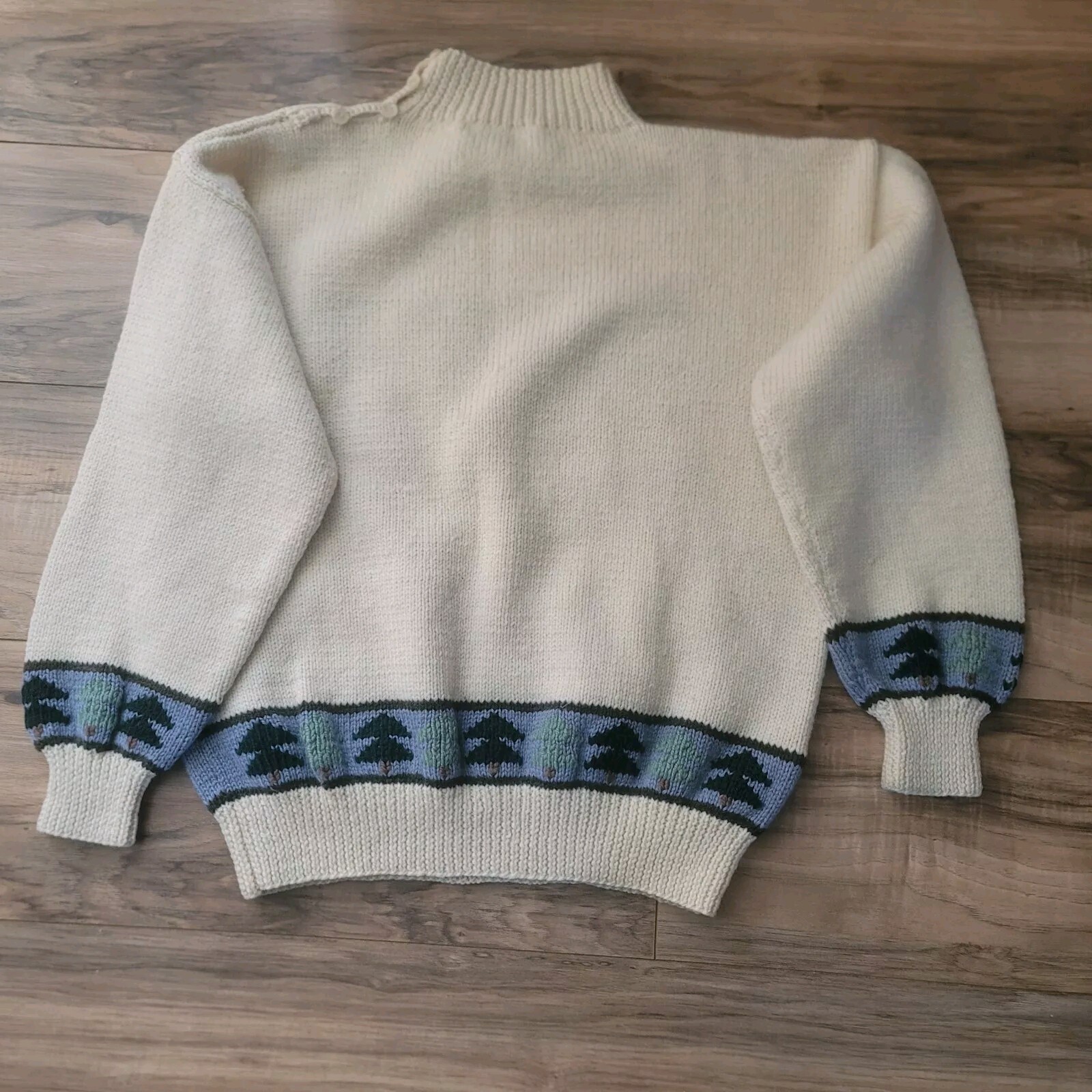 Vintage Lord & Taylor Country Clothes Shop Hand Knit 100% Pure Virgin Wool M