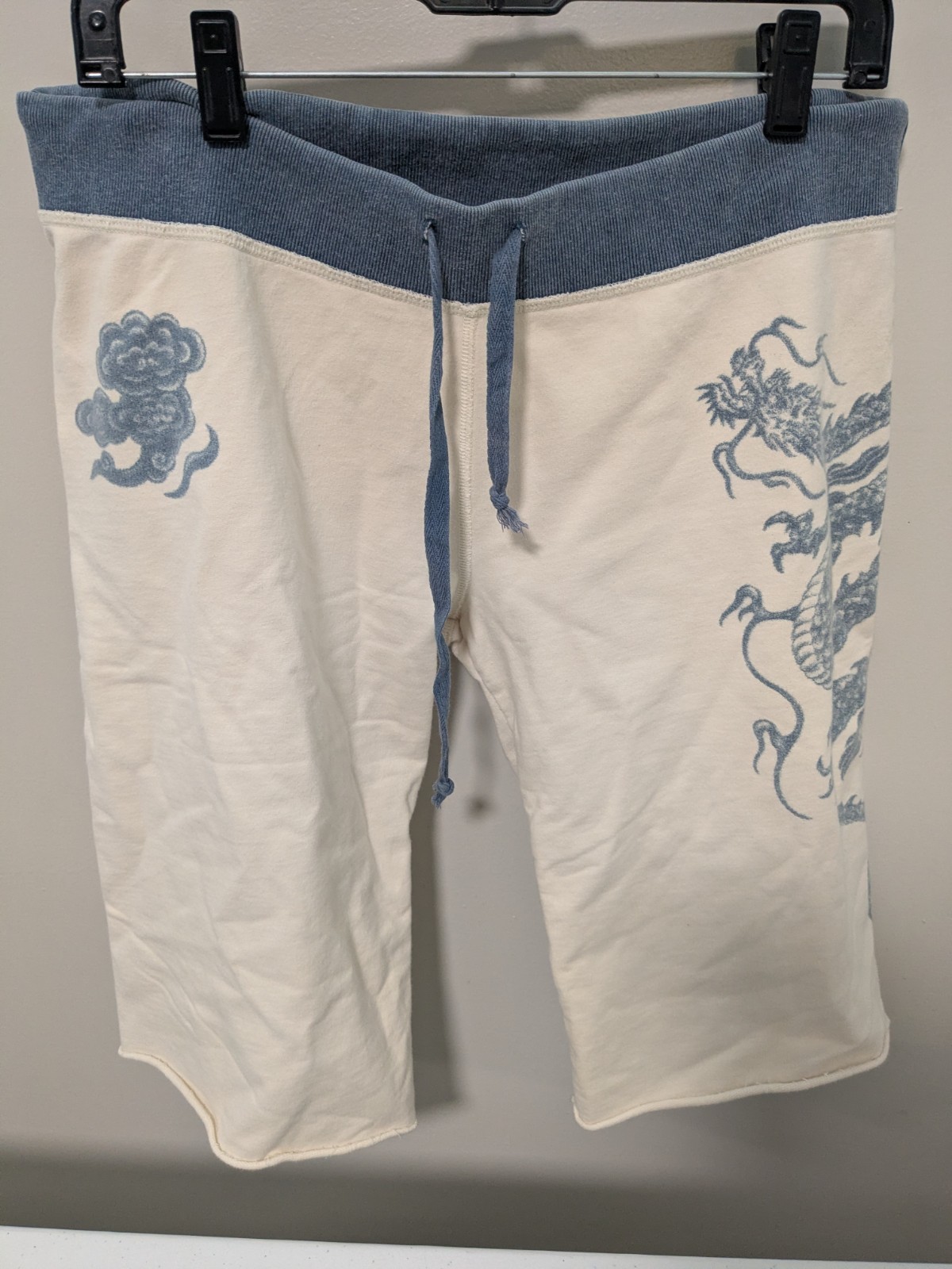 Vintage Lucky Brand Cotton Knitwear Floral Sweatshorts Size M Retro Asian Y2K