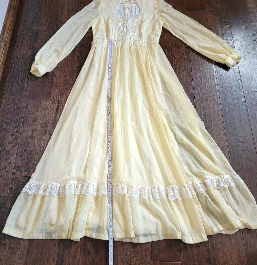 Gunne Sax Romantic Renaissance Bridal Collection Maxi Dress Vintage SZ 13 FLAWS