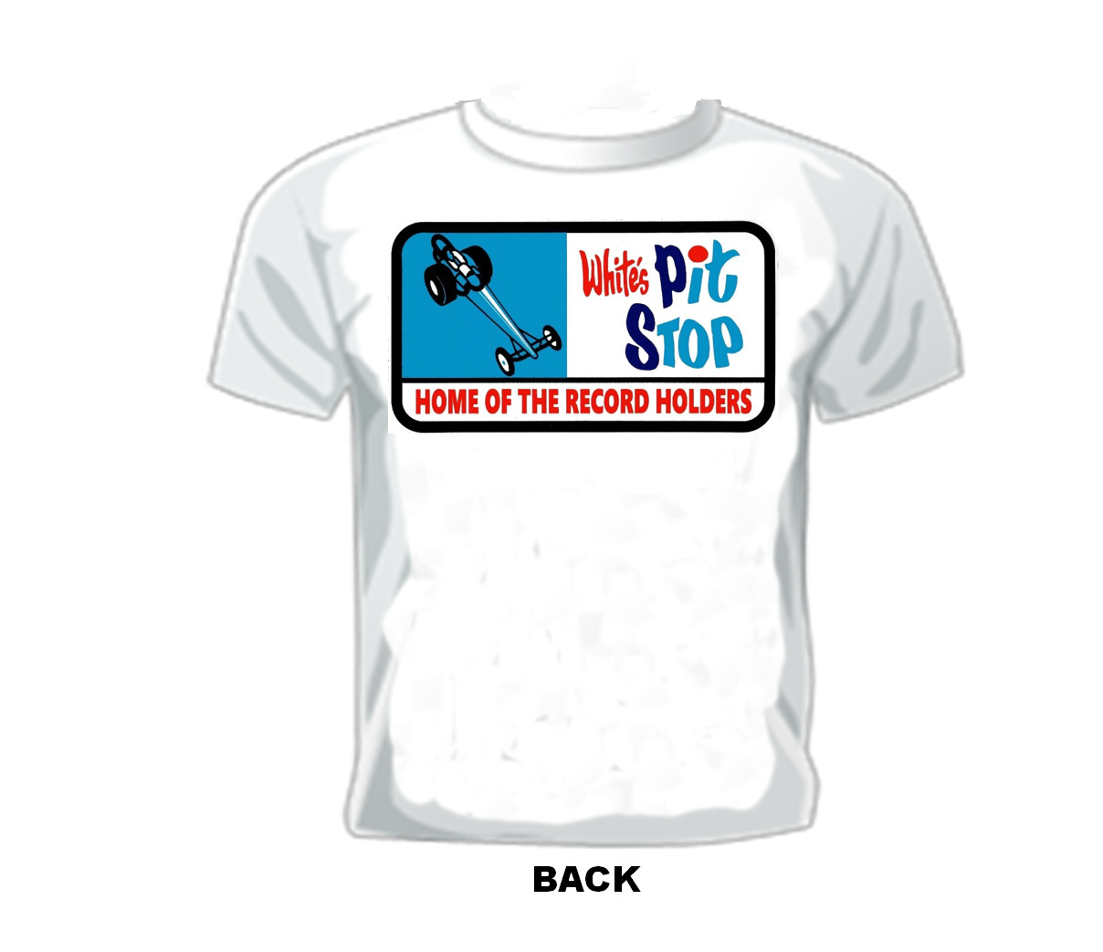Vintage GASSER/DRAG/NASCAR/SPRINT/MIDGET RACE T-shirt WHITE’S PIT STOP