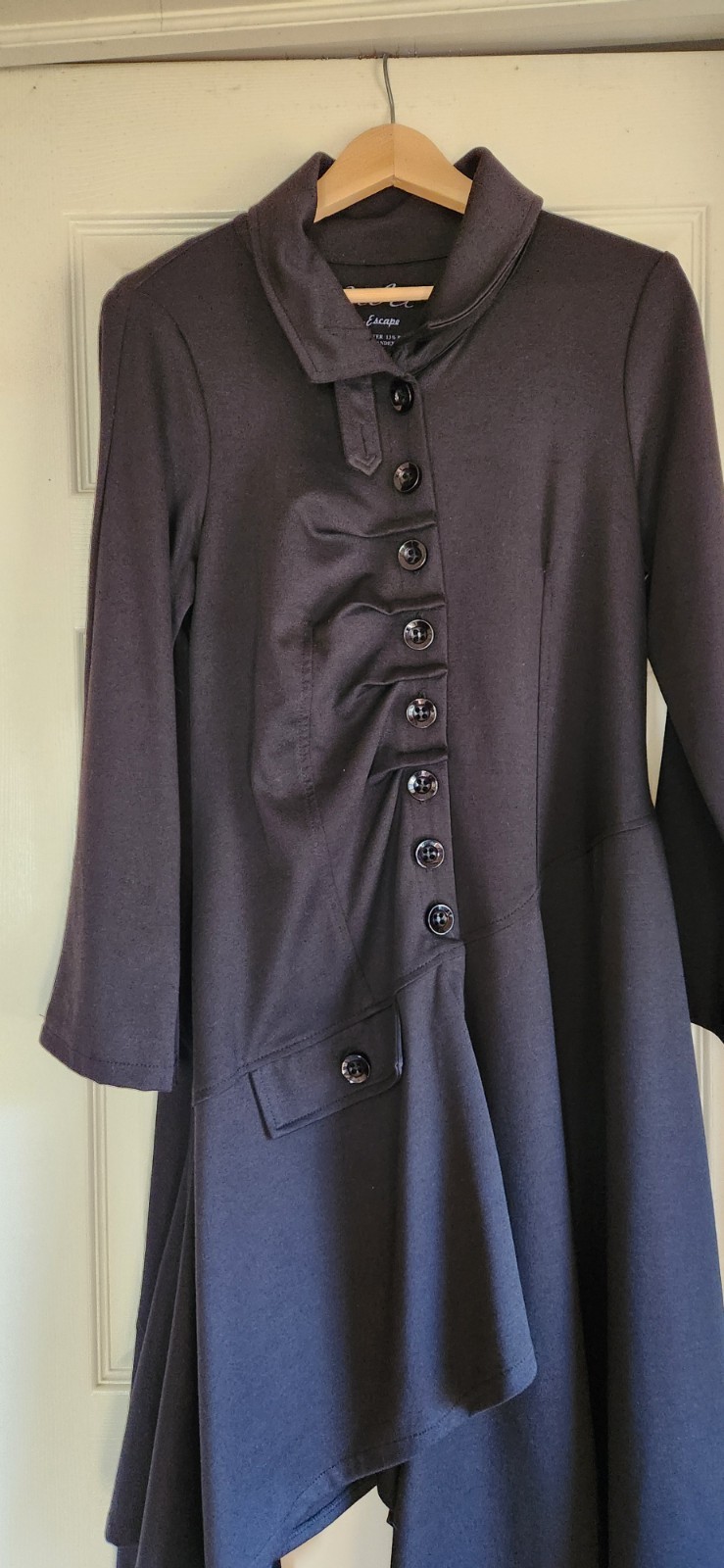 Asymmetrical Lagenlook Duster Jacket Goth Witchcore Victorian Cosplay Size Mediu