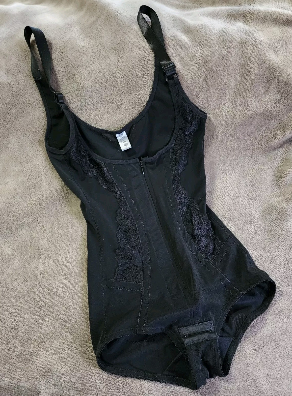 Vintage CoCo Secret Shapewear Bodysuit Black Size Small