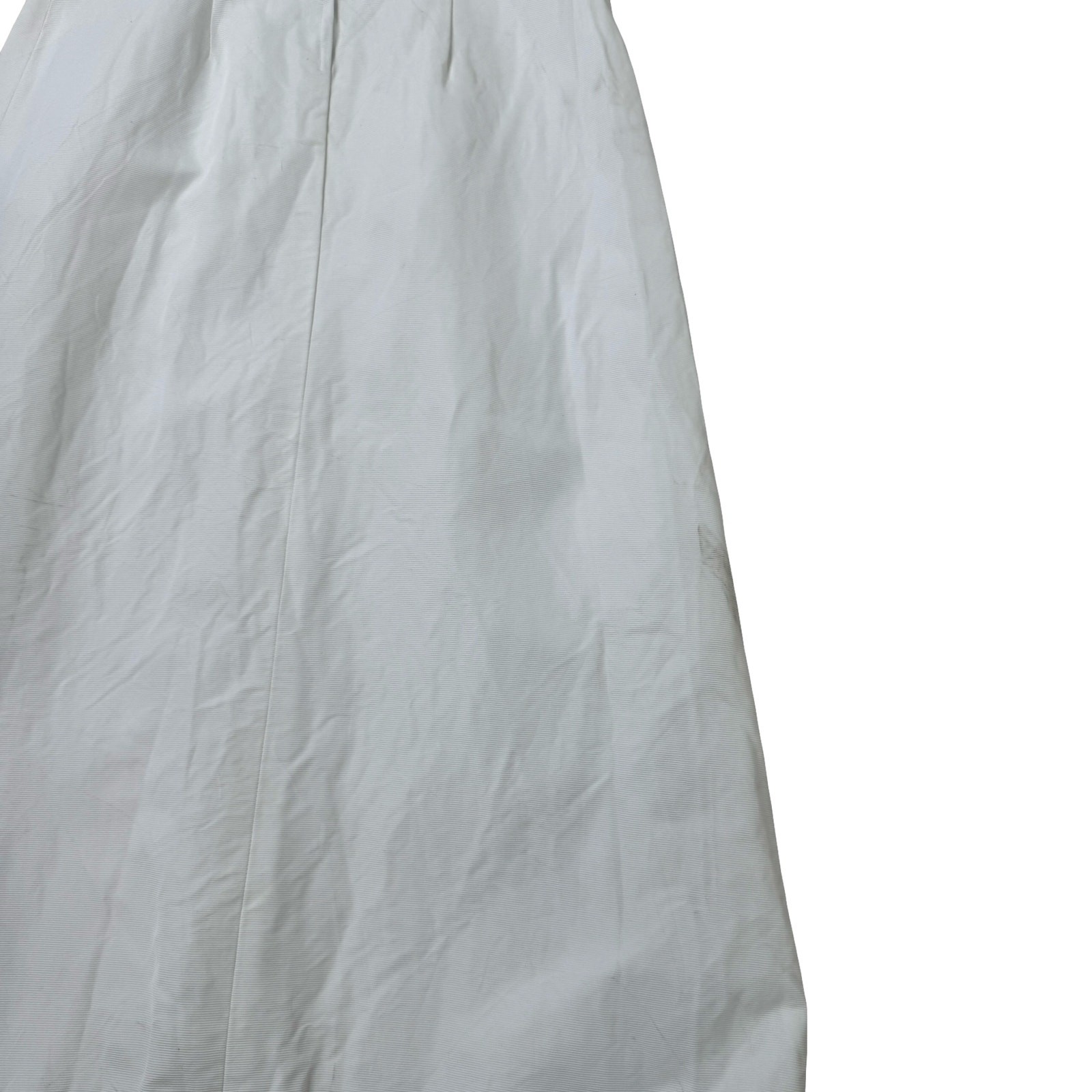 Vintage 60s White Beaded Wedding Dress Gown Ribbed Faille Project Costume AS IS