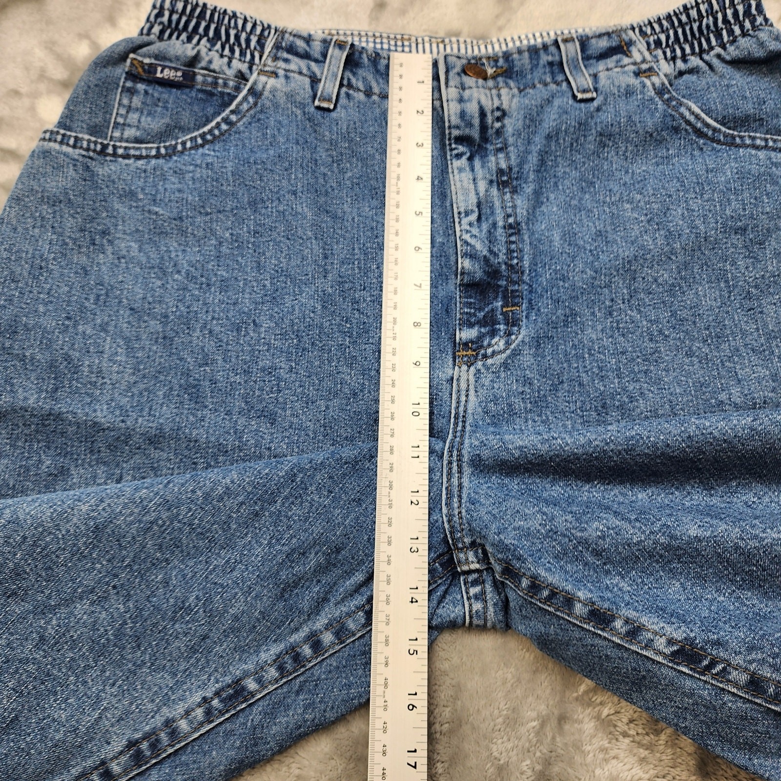 Vintage 90s LEE Riders Jeans Womens 18WL LONG Blue High Rise Tapered Leg Mom