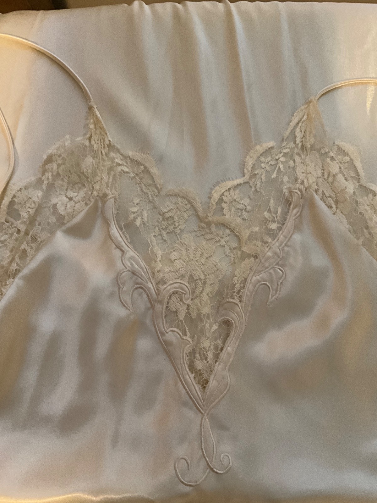 vintage natori nightgown s/m ivory lace