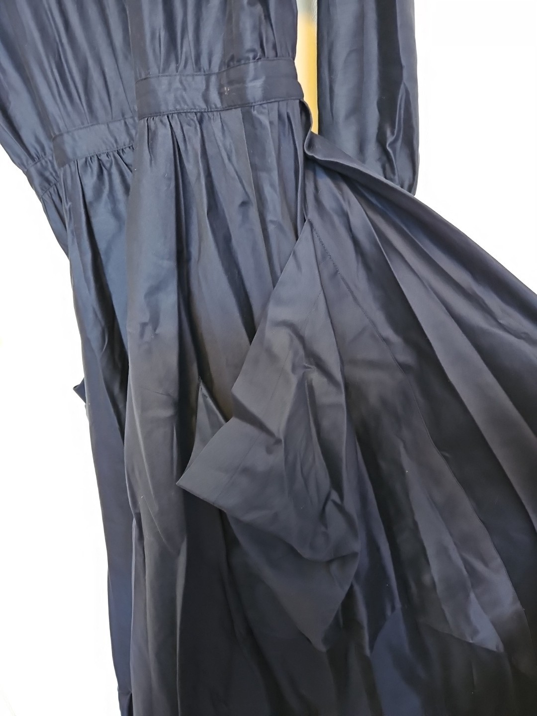 Michel Sungari Paris Vintage Blue Fitted Waist Trench Style Women’s Dresses Eu40