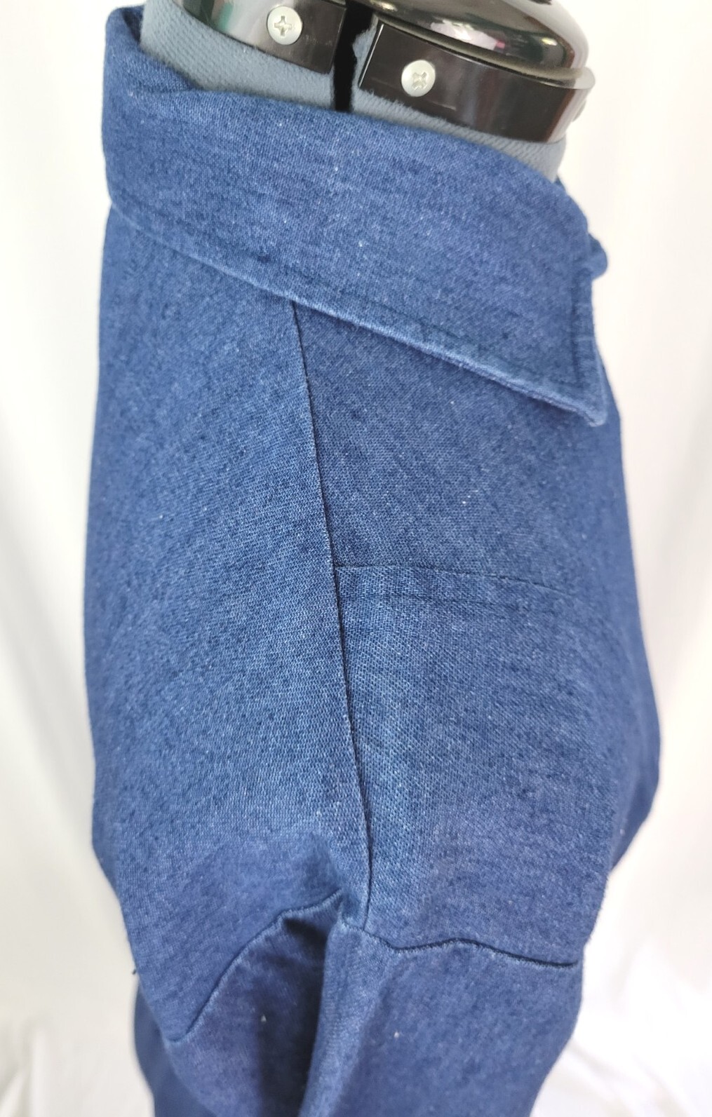 Vintage Impromptu Denim Dress w Snap Gathered Bib & Elastic Waist Size 9/10