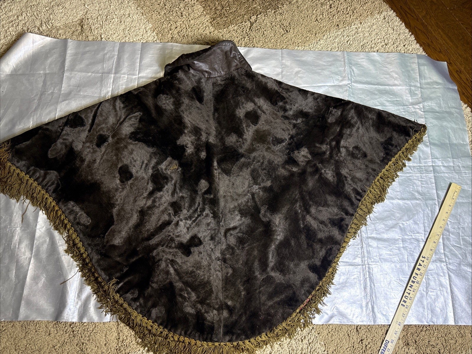 Vintage ILGWU Union Made Fur Poncho Womens Old Hollywood Glam USA Western Rodeo