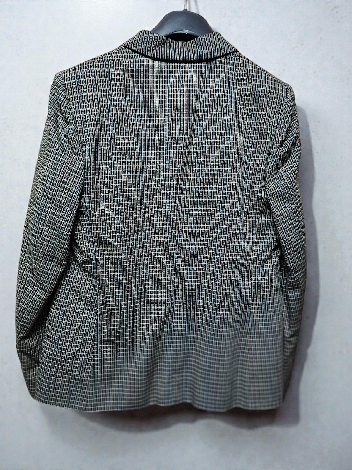 Cori® Vintage 1980s Geometric Pattern Stripes and Checkered Jacket + Skirt Set