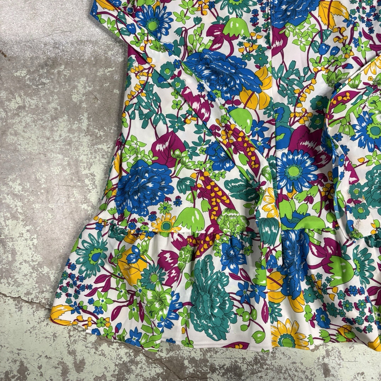 Vintage Liberty Circle Dress Women’s Size 16 Floral Sleeveless Mid Century Mod