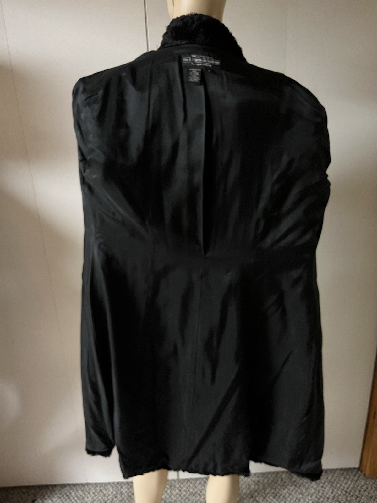 Vintage J Peterman Tour de Force Persian Lamb Velvet Jacket Size 12 Bust 40