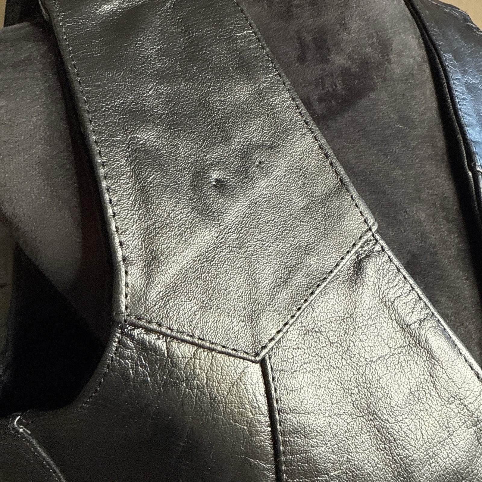 Vintage 90’s Ladies Leather Western style Vest Size 10 Protech Leather Apparel