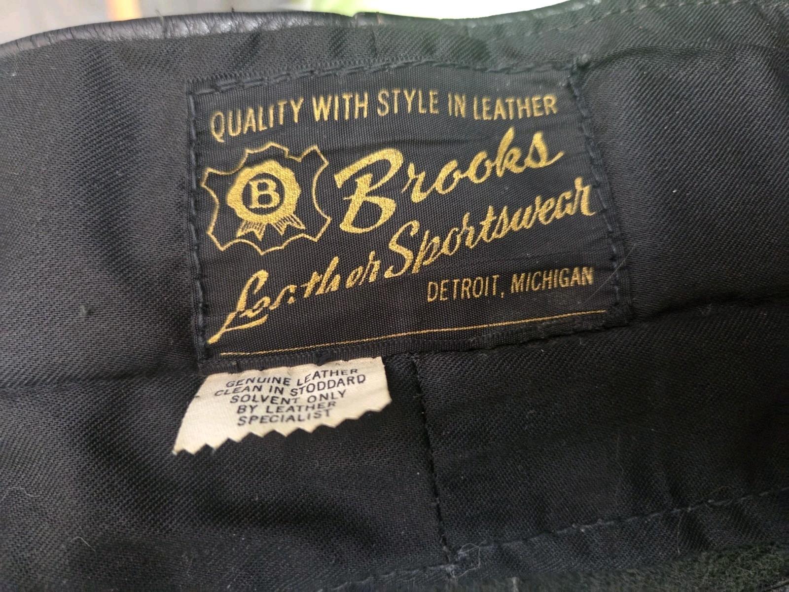Vintage Brooks Leather Sportswear Black Pants Motorcycle Detroit 40×30