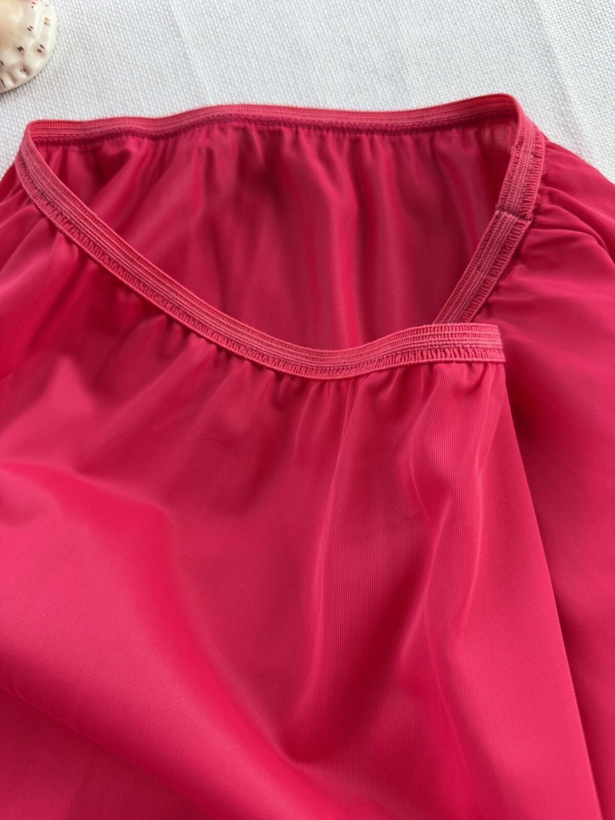 Vtg Half Slip Rogers 50’s Pristine UNWORN Nylon & Lace Magenta Dark Hot Pink M