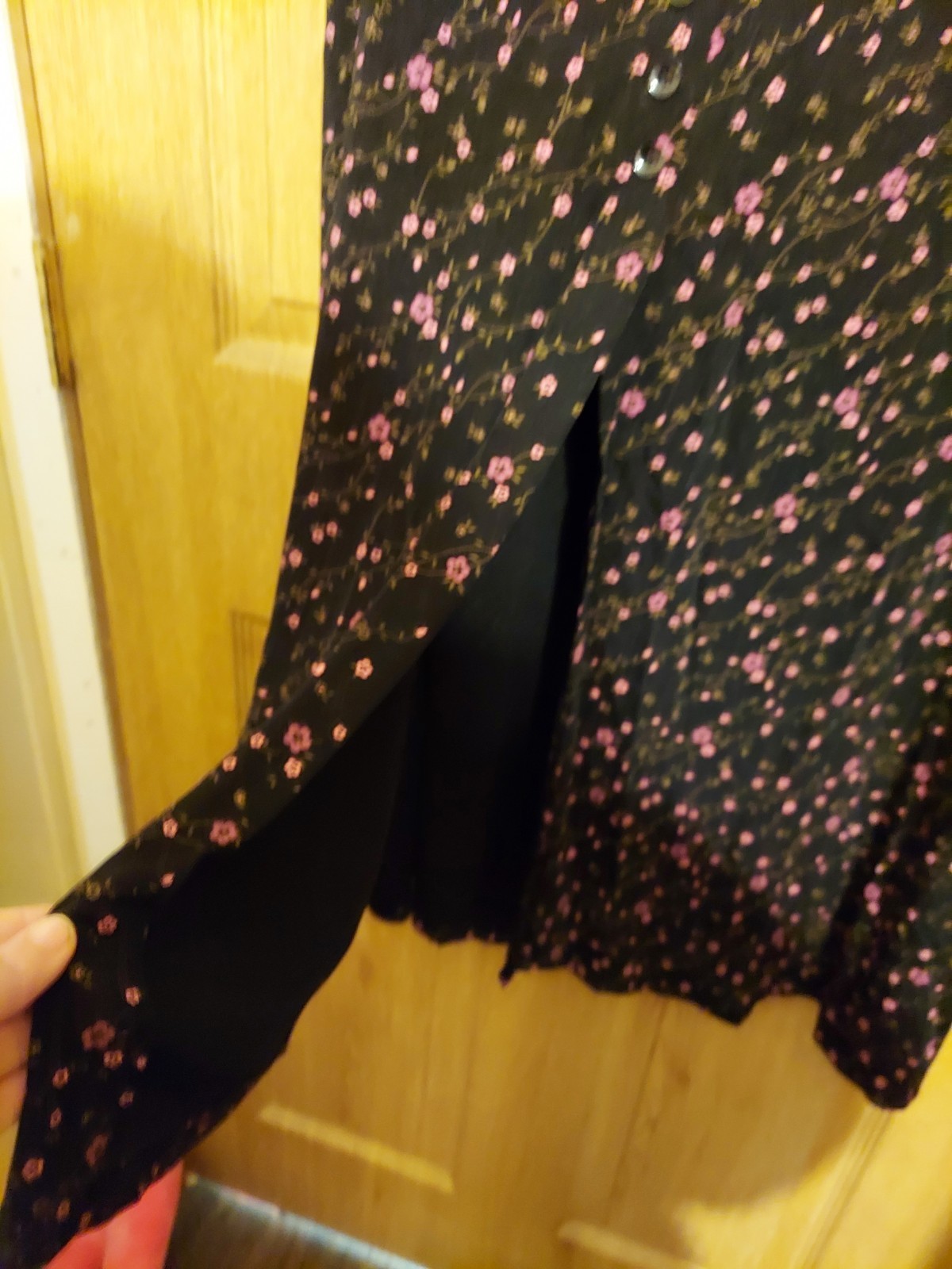 Vintage Dark Floral Maxi Skirt JM Collection Skirt Womens XL Whimsigoth 90s Rose