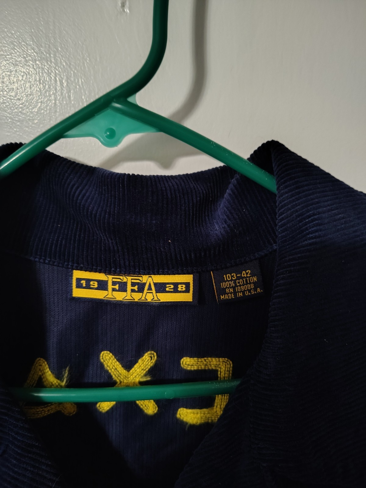 Vintage Corduroy FFA Jacket Texas Size 103-42 Gold-Berg