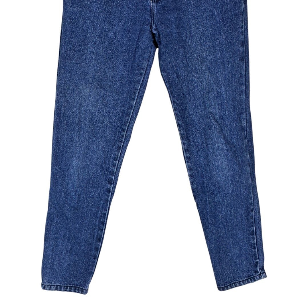 Bonjour Vintage High Rise Tapered Leg Ankle Zip Jeans Blue Denim Size 11/12