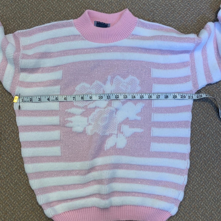 Vintage 80’S Adele Knitwear Sweater Women’s M/L Pink USA