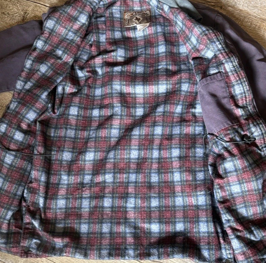 Vtg 90s Blanket Lined Canvas Barn Chore Coat Jacket Preppy Womens Sz M-L
