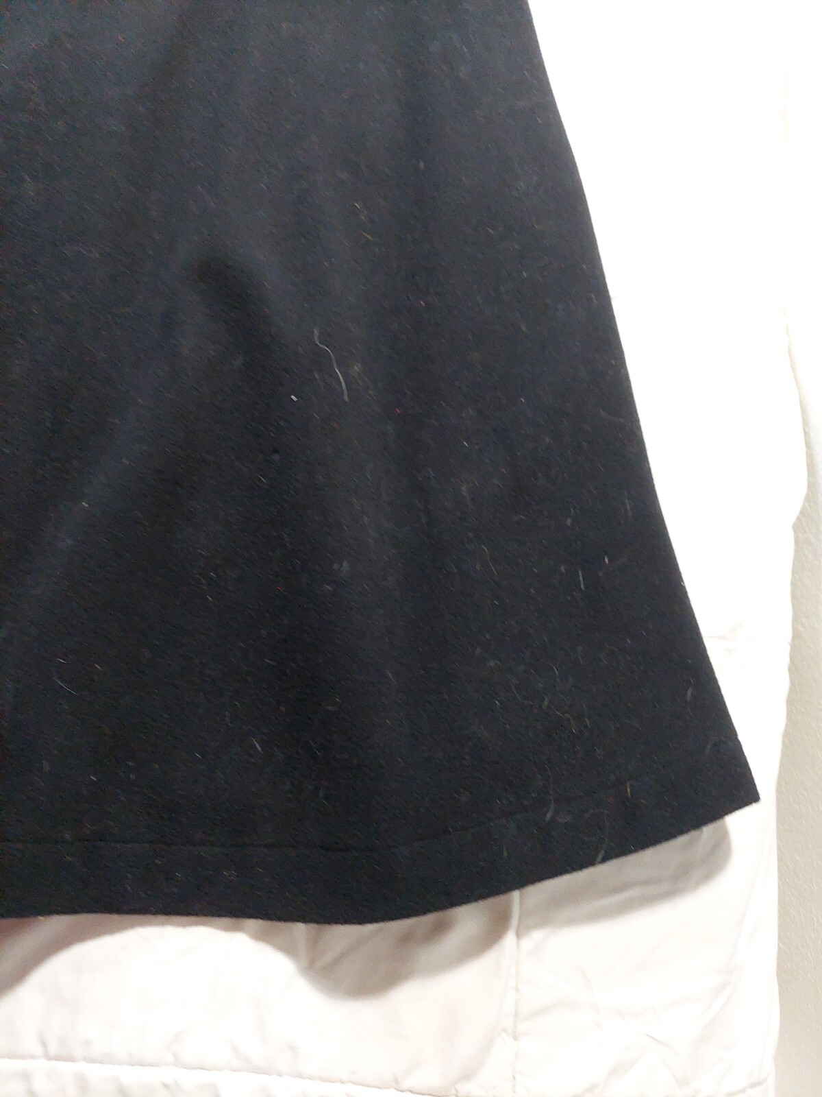 Women’s Small Aunt Abigail’s Attic Black 100% Wool Full Length Cape FauxFur Hood