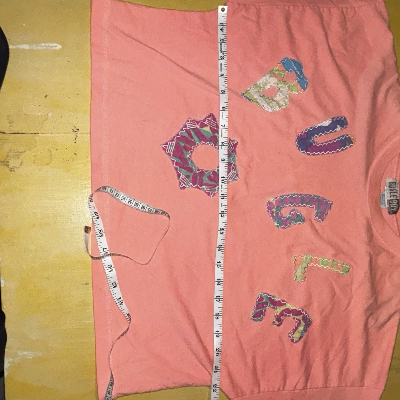 Vtg Bugle Boy Shirt Womens Crop Top With Drawstring 80s 90s Pink Workout