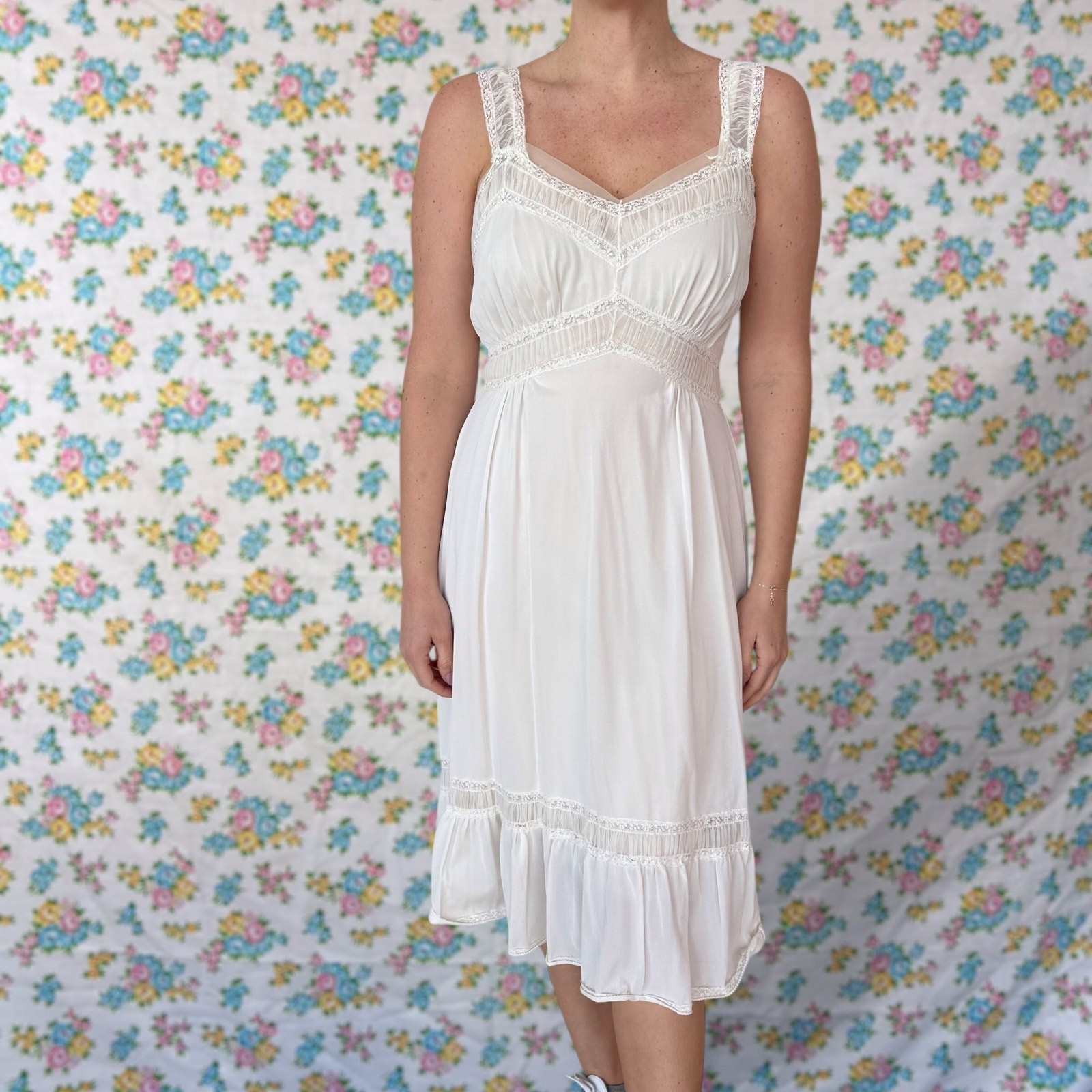 Vintage 60s Radcliffe peignoir set white size small