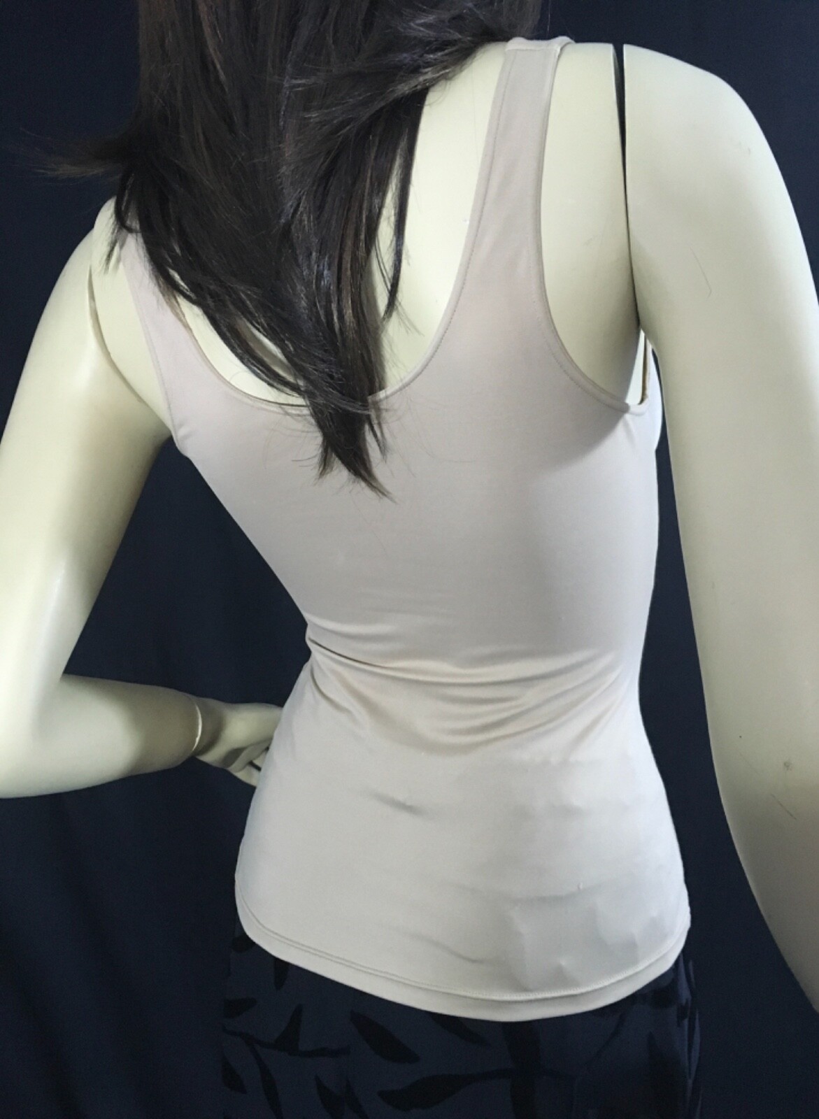 Camisole, beige with lace trim and light support, 34- 36C, (#8694)