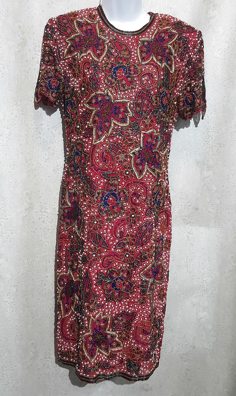 Naeem Khan Dress Hand beaded silk dress size M