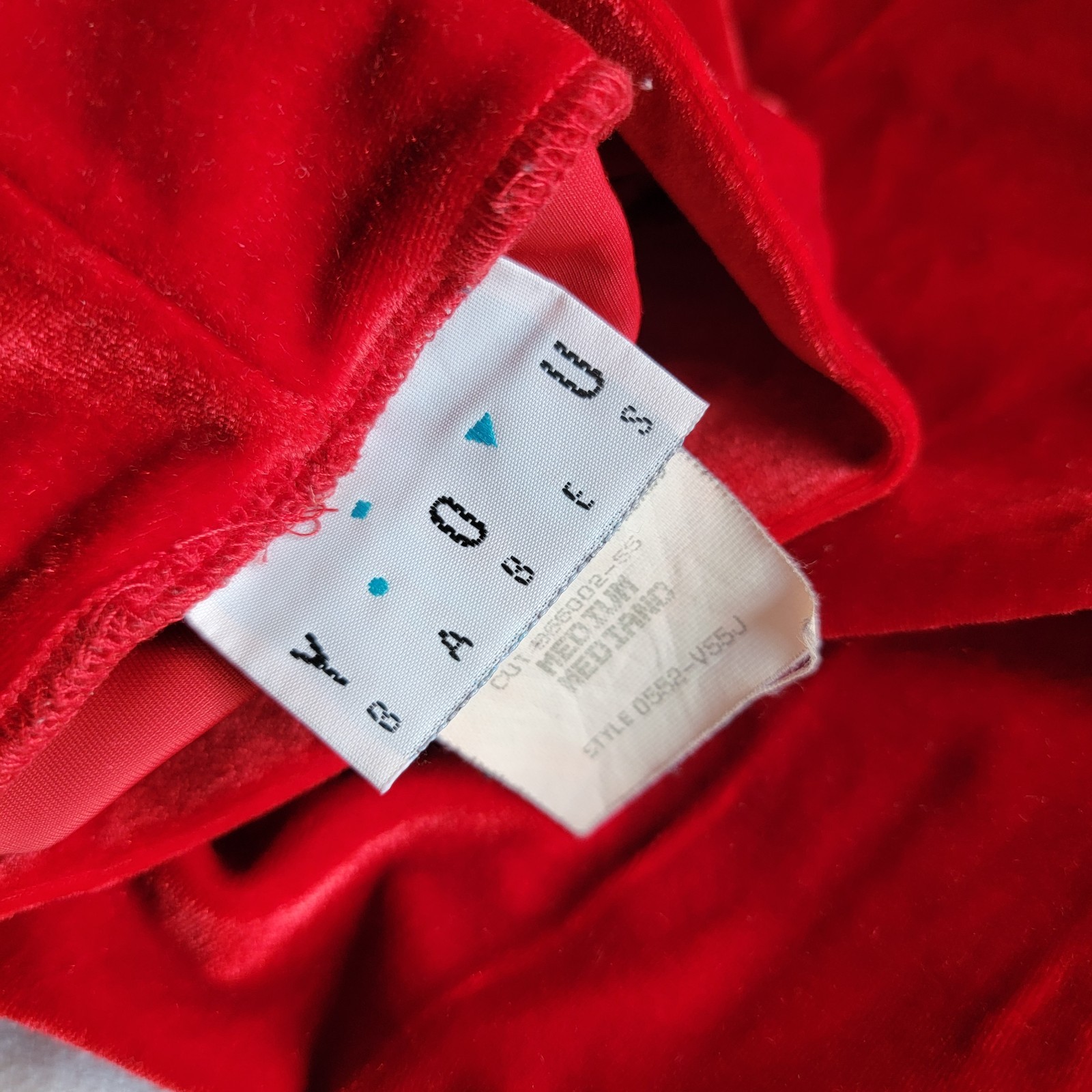 Vintage 1970’s You Babes Red Velvet Top Women’s Size M Made in USA