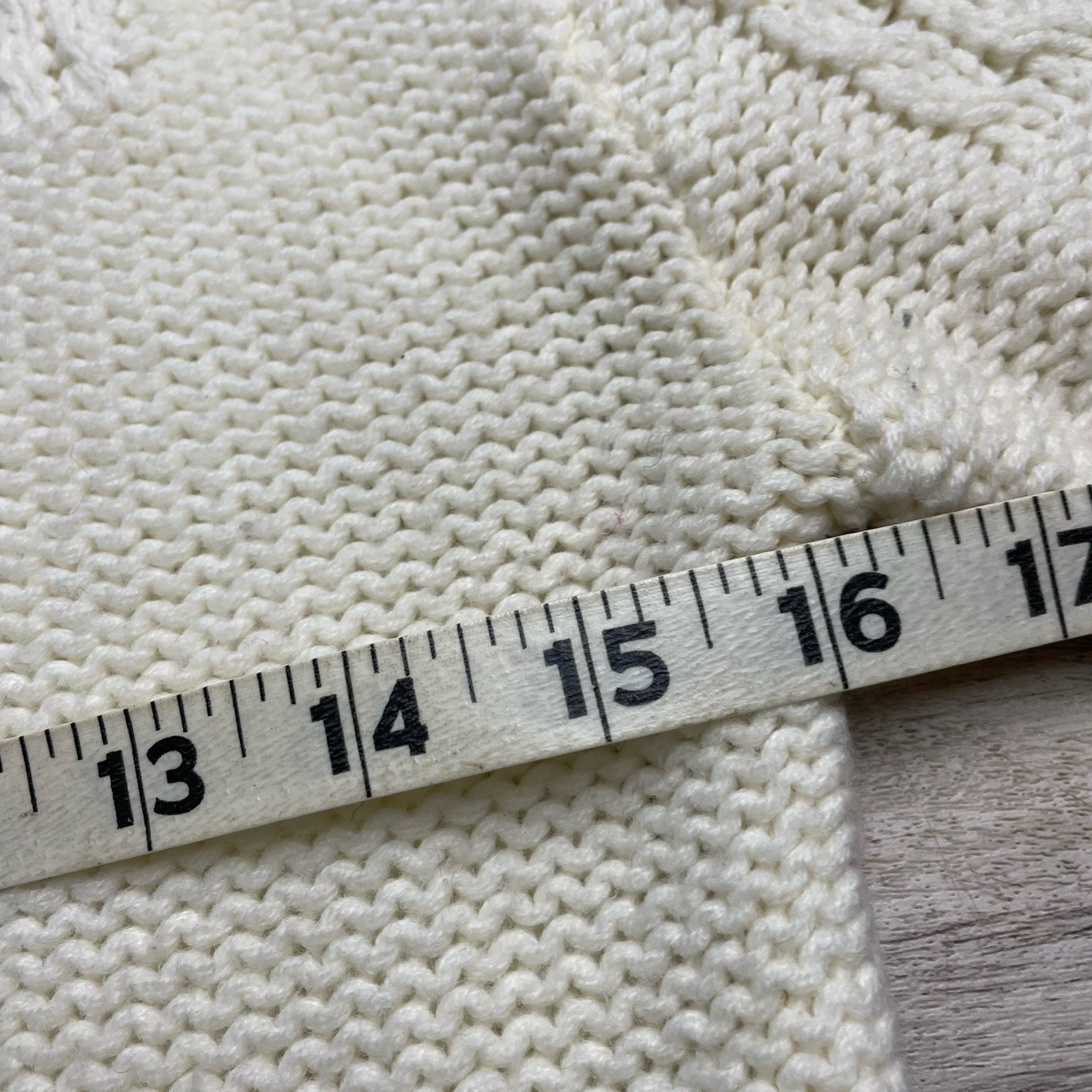 Vintage Mariea Kim Knit Grandma Sweater White Knit Floral Fitted Cottagecore