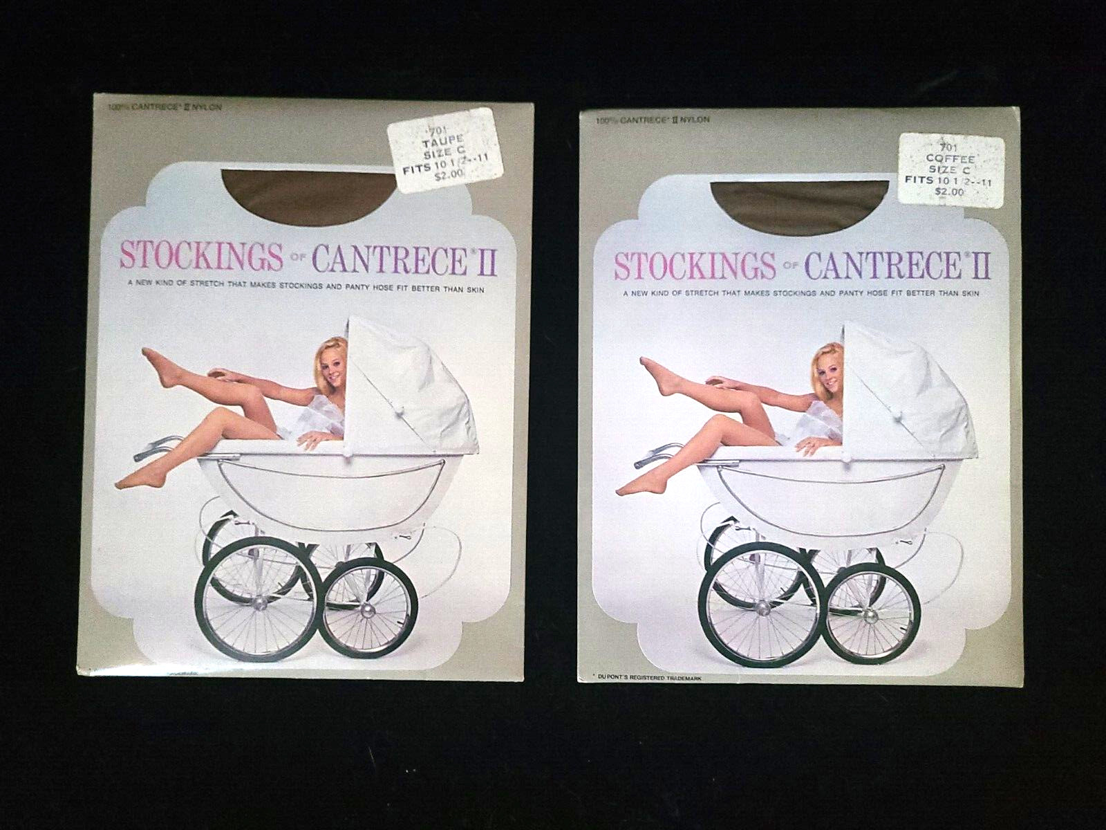 Vintage Cantrece II Nylon Stockings Size C Coffee Taupe Twilite 5 Pairs