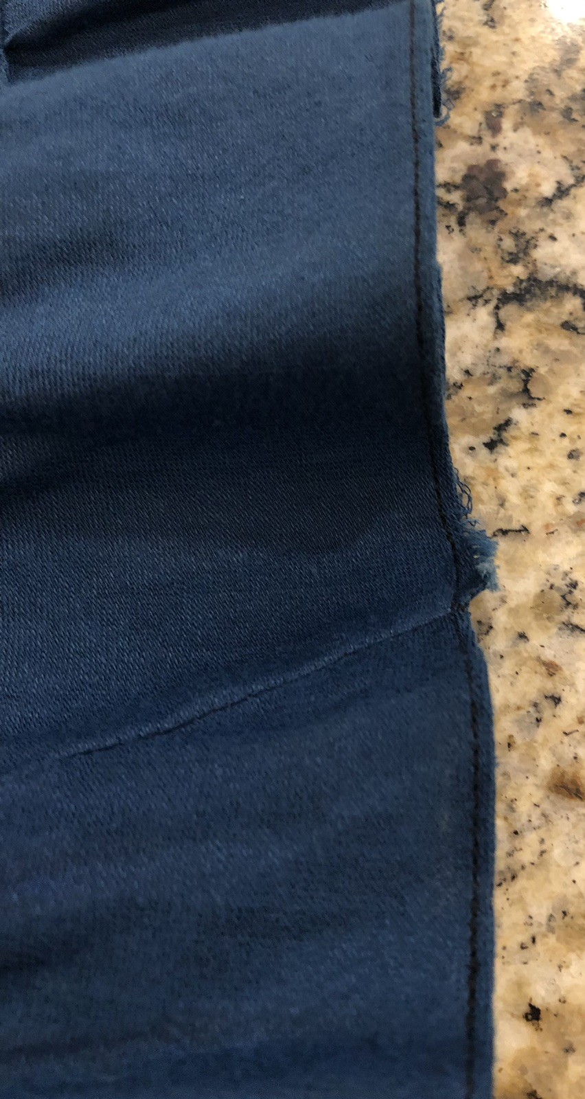 Antique Victorian Eduardian Indigo Blue Tiered Half Slip