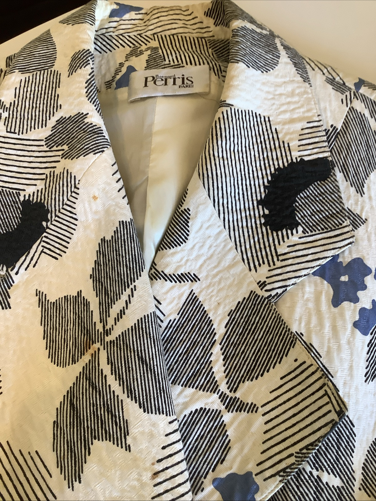 Vintage 1980 Bernard Perris Couture Paris Vest Jacket & Black Dress ASIS
