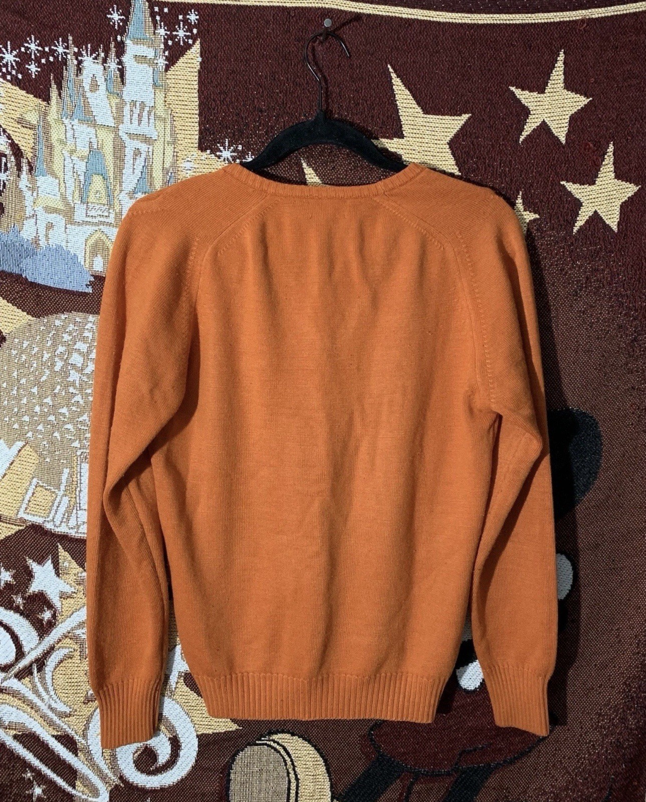 Vintage 60s Womens Mcgregor Orlon Acrylic Knit Sweater Size S USA MADE Orange
