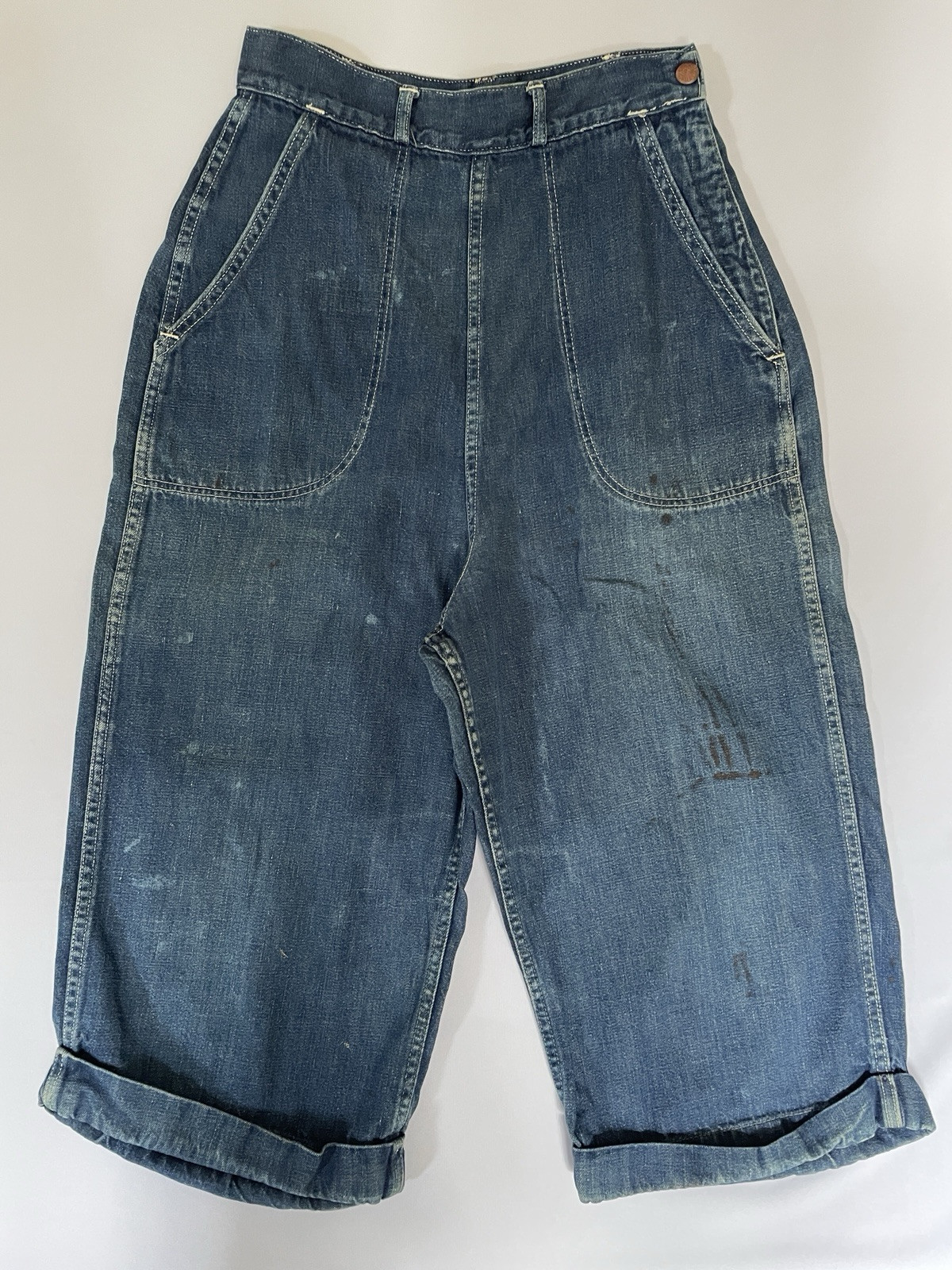 Vintage 40s 50s Stockton Of Dallas Original Ranch Wear Denim Western Knickers**