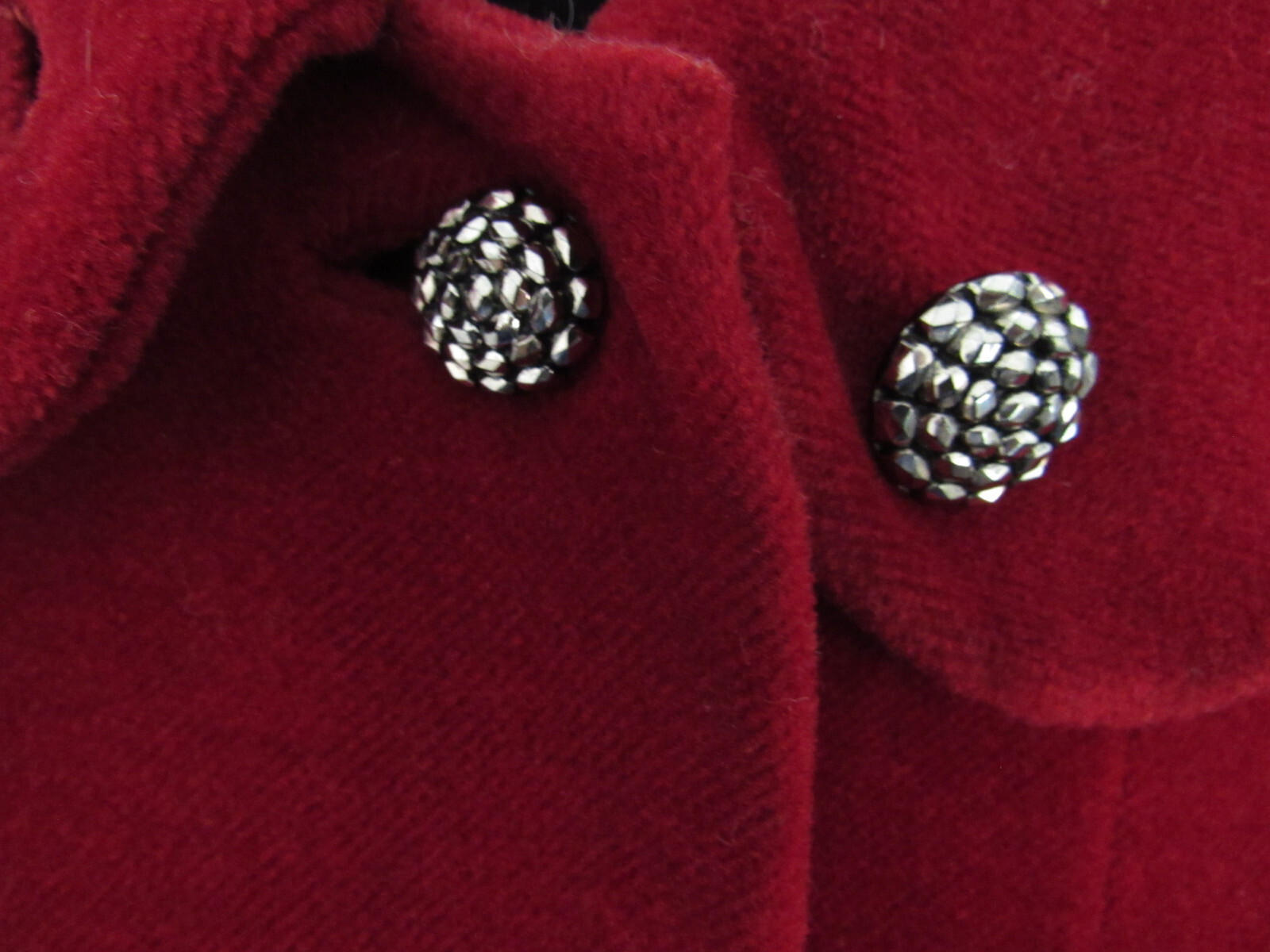 Vintage Forstmann Fleur de Lis Levitt Shop Dark Red Women’s Overcoat Jacket