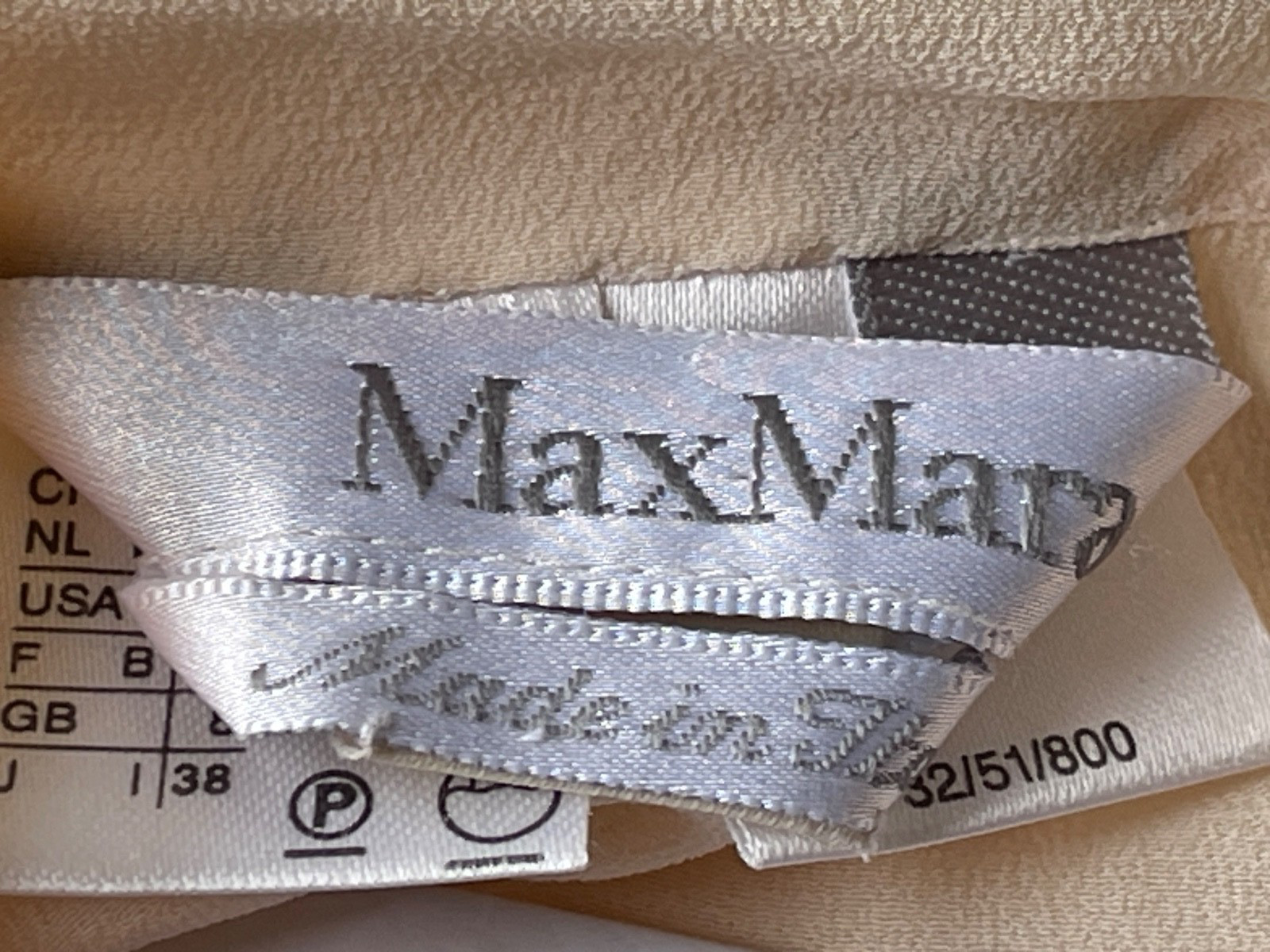Max Mara 100% Silk Crepe Blouse w Draped Panel 1980s NWOT Sz 4 Fits M – Italy