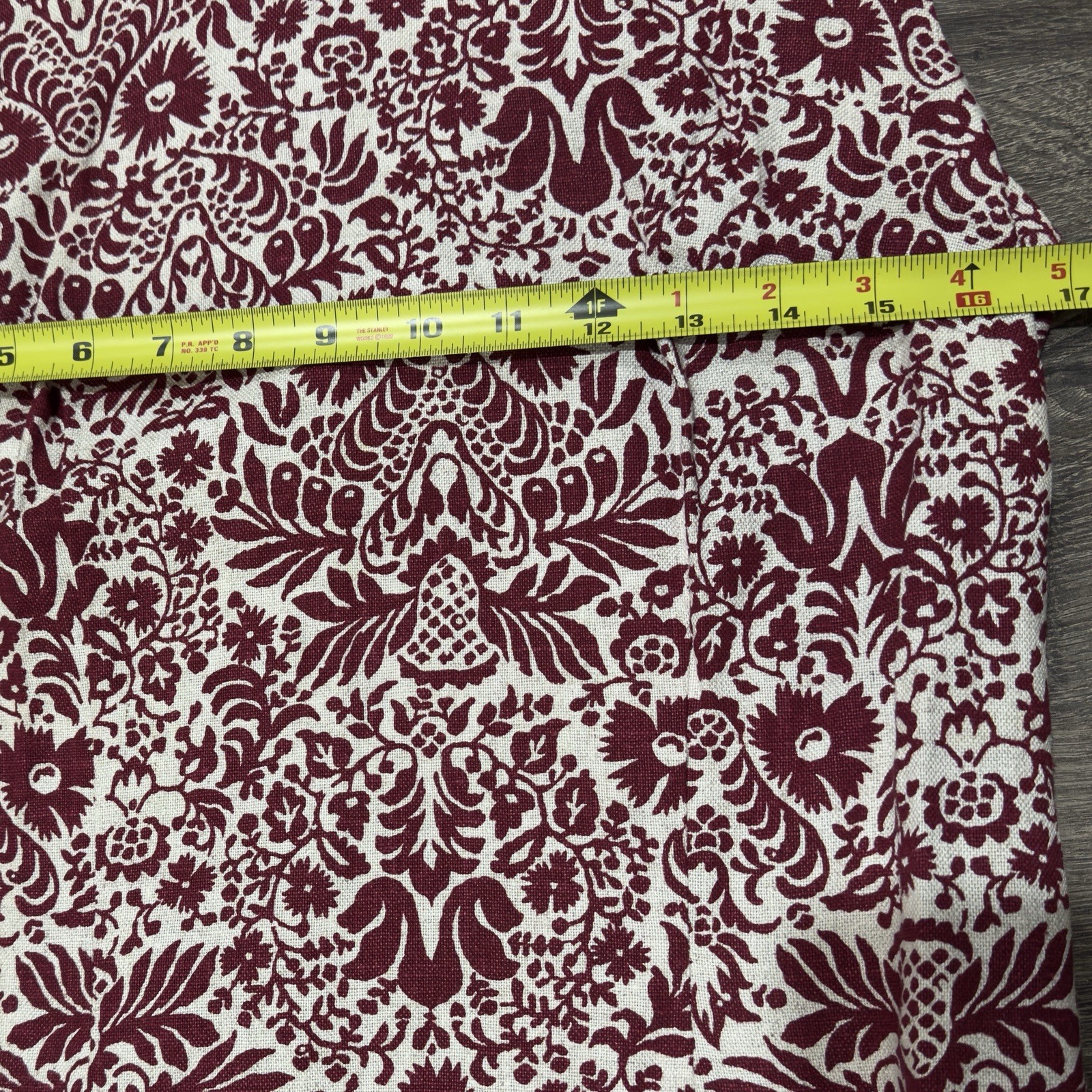 Vintage 70s Prestige of Boston Floral Skirt & Top Set Burgundy NOS Folk Art Boho