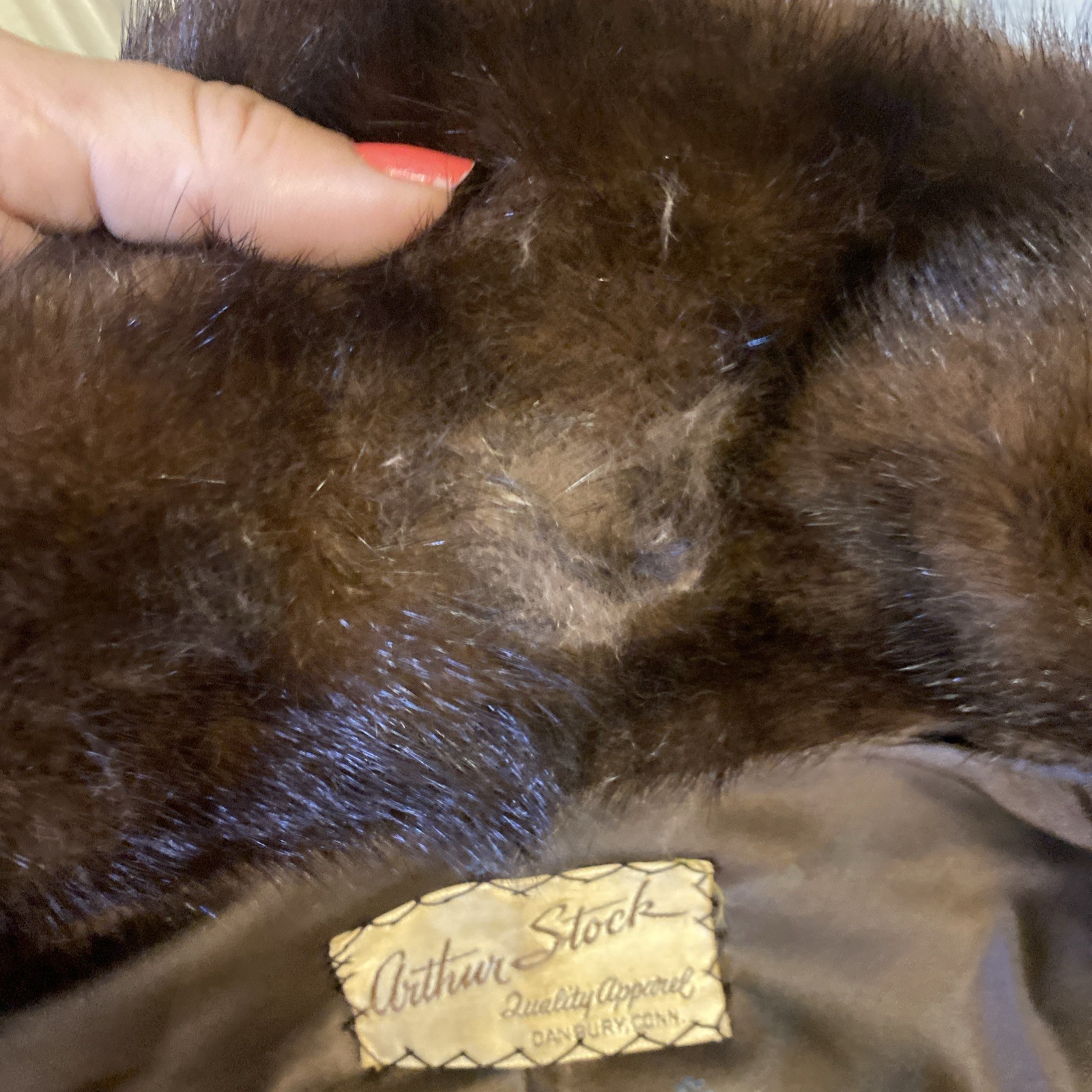 Vintage Arthur Stock Mink Stole Cape Slight Damage!